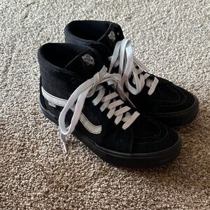 Vans Black and White High-Top Sneakers